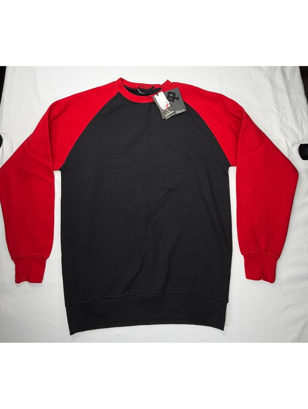 Imperious Men's Sweatshirt Pullover Raglan Sleeve Size Medium Black/Red NWT